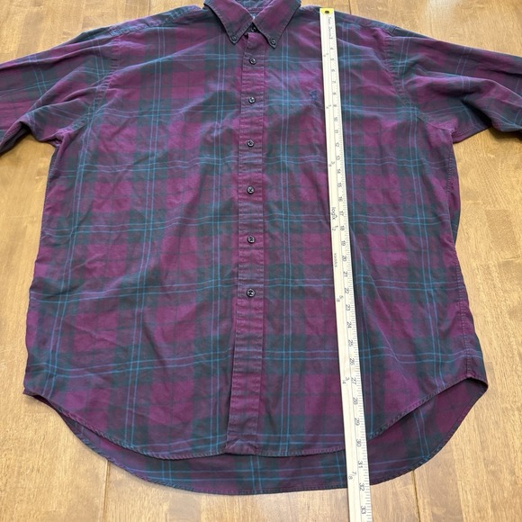 Ralph Lauren shirt men's large Blake plaid blue pony cotton button down preppy - Picture 8 of 10